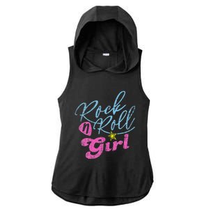 Rock N Roll Girl Purple Darla Ladies PosiCharge Tri-Blend Wicking Draft Hoodie Tank