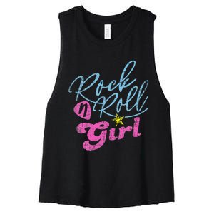 Rock N Roll Girl Purple Darla Women's Racerback Cropped Tank