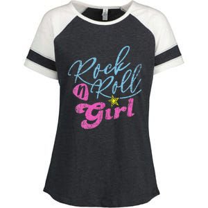 Rock N Roll Girl Purple Darla Enza Ladies Jersey Colorblock Tee