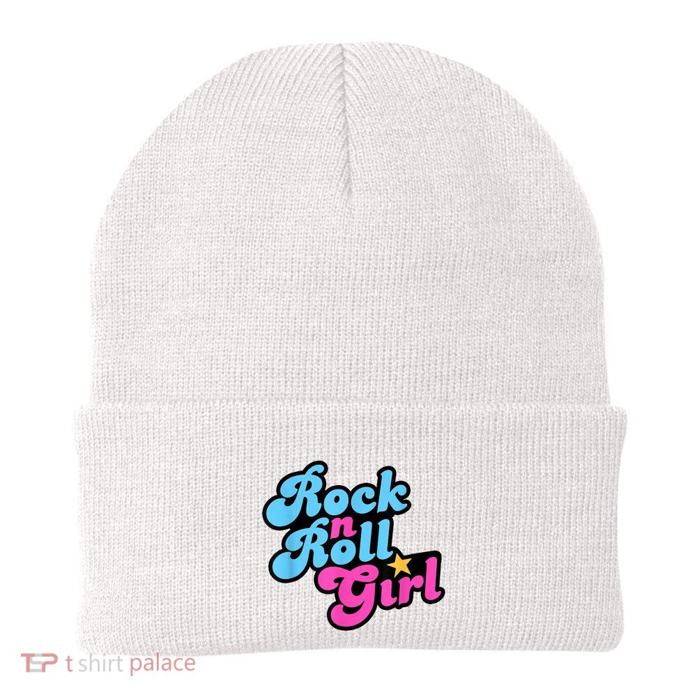Rock N Roll Girl Knit Cap Winter Beanie