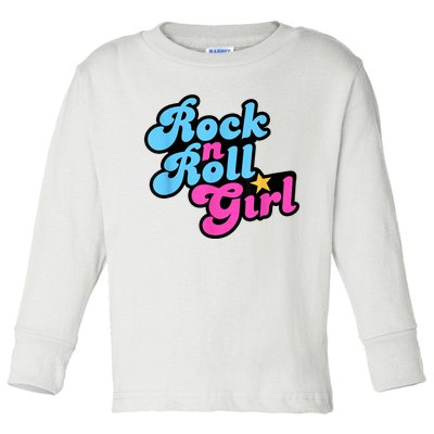 Rock N Roll Girl Toddler Long Sleeve Shirt