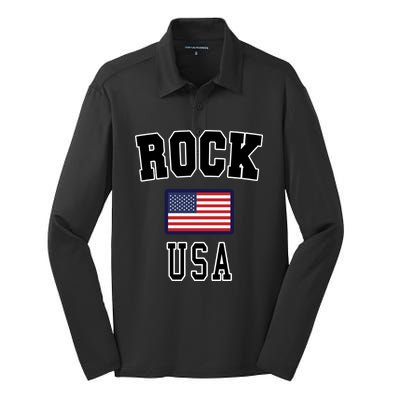 Rock N Roll USA Silk Touch Performance Long Sleeve Polo