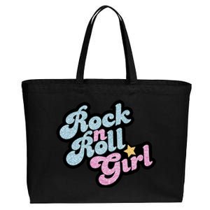 Rock N Roll Girl Cotton Canvas Jumbo Tote