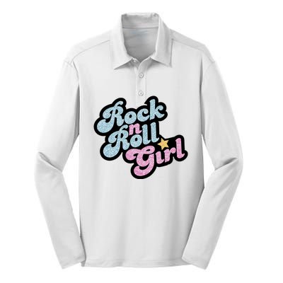 Rock N Roll Girl Silk Touch Performance Long Sleeve Polo