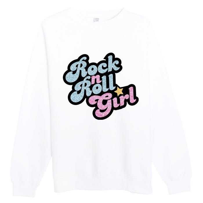 Rock N Roll Girl Premium Crewneck Sweatshirt