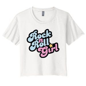 Rock N Roll Girl Women's Crop Top Tee