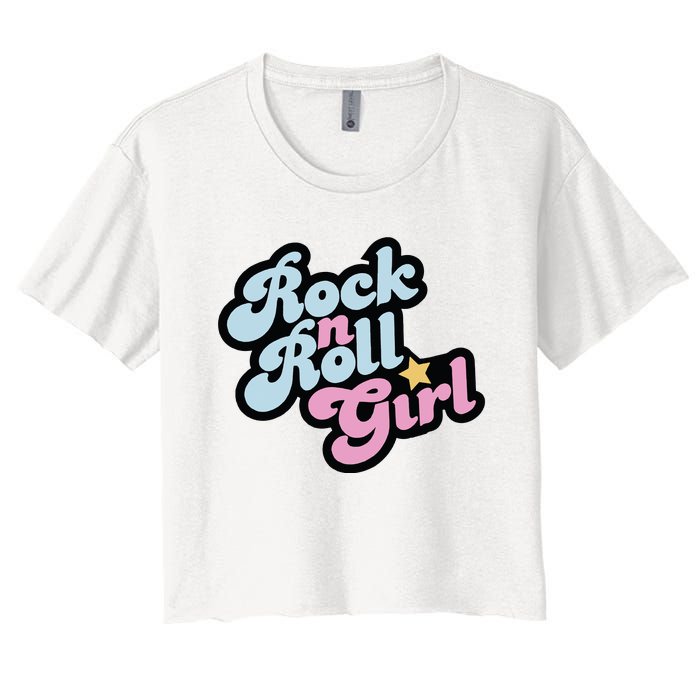 Rock N Roll Girl Women's Crop Top Tee