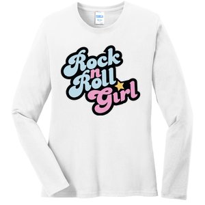 Rock N Roll Girl Ladies Long Sleeve Shirt