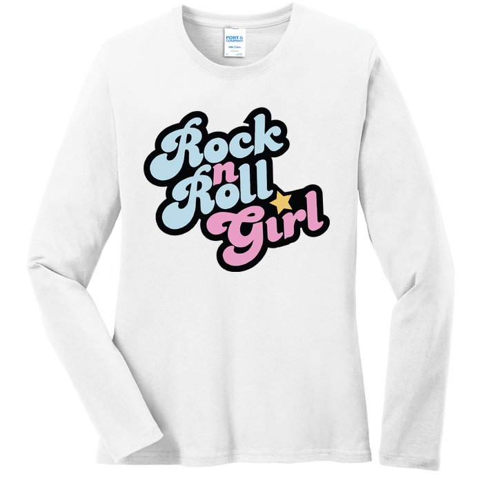 Rock N Roll Girl Ladies Long Sleeve Shirt