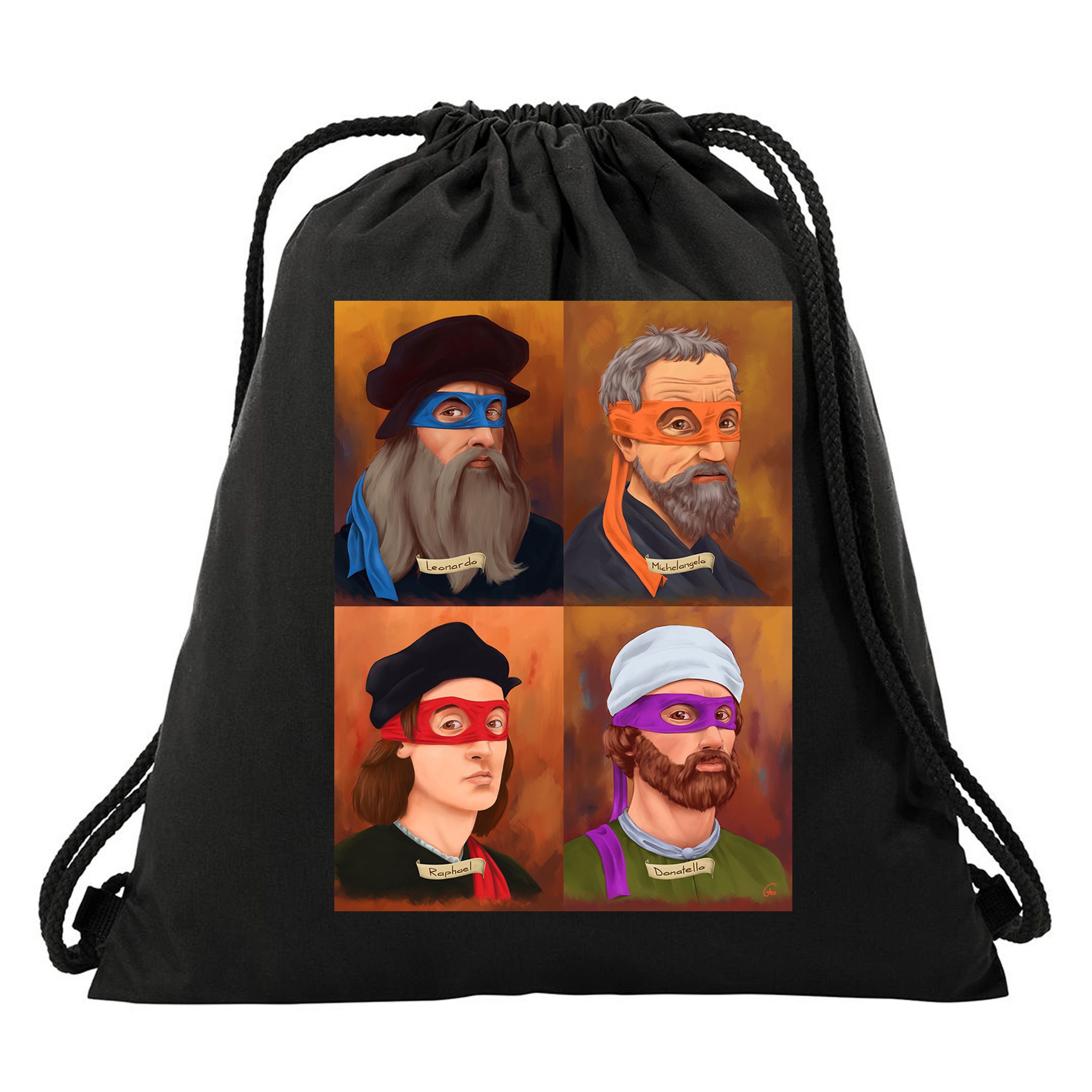 Renaissance Ninjas Drawstring Bag