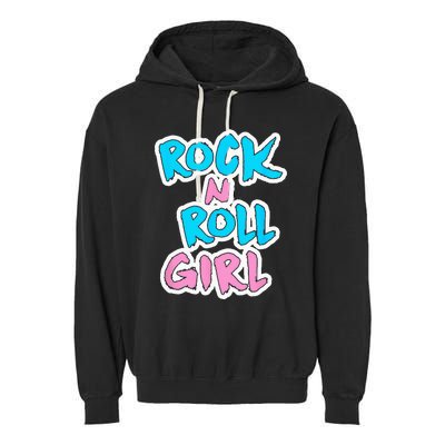 Rock N Roll Girl Music Fan Garment-Dyed Fleece Hoodie