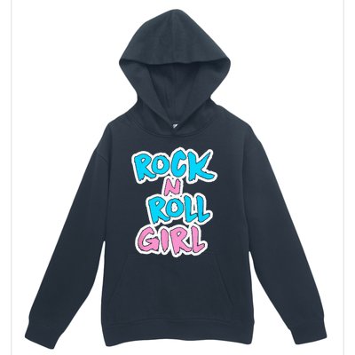 Rock N Roll Girl Music Fan Urban Pullover Hoodie