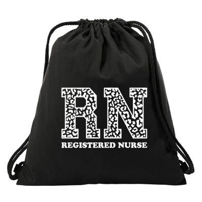 Registered Nurse Rn Leopard Nursing School Nurse Graduation Cool Gift Drawstring Bag