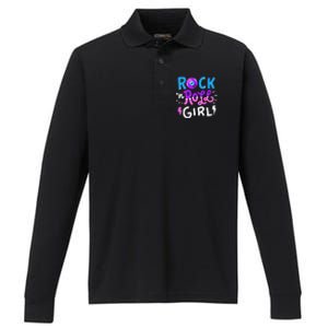 Rock N Roll Girl Music Performance Long Sleeve Polo