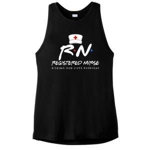 Registered Nurse Risking Our Lives Everyday Ladies PosiCharge Tri-Blend Wicking Tank