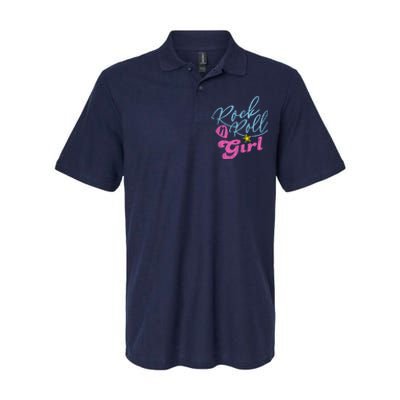 Rock N Roll Girl Purple Softstyle Adult Sport Polo