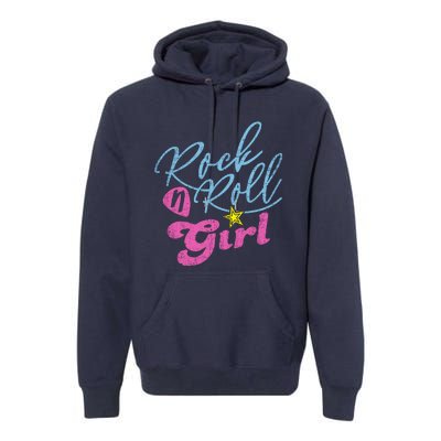 Rock N Roll Girl Purple Premium Hoodie