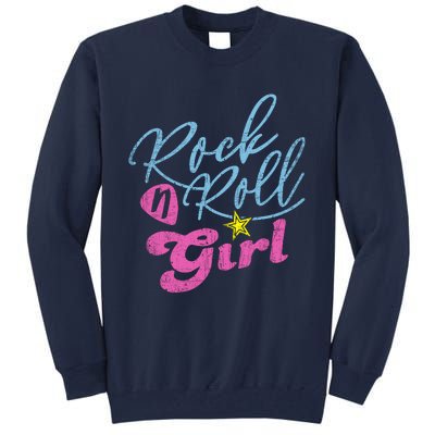 Rock N Roll Girl Purple Tall Sweatshirt