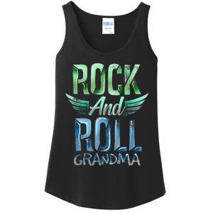 Rock n Roll Grandma' Cool Rock n Roll Mother's Day Ladies Essential Tank