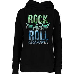 Rock n Roll Grandma' Cool Rock n Roll Mother's Day Womens Funnel Neck Pullover Hood