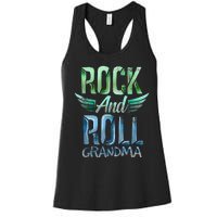 Rock n Roll Grandma' Cool Rock n Roll Mother's Day Women's Racerback Tank