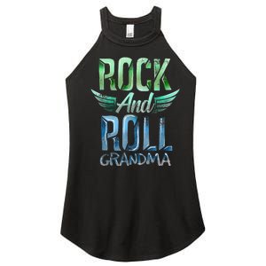 Rock n Roll Grandma' Cool Rock n Roll Mother's Day Women's Perfect Tri Rocker Tank