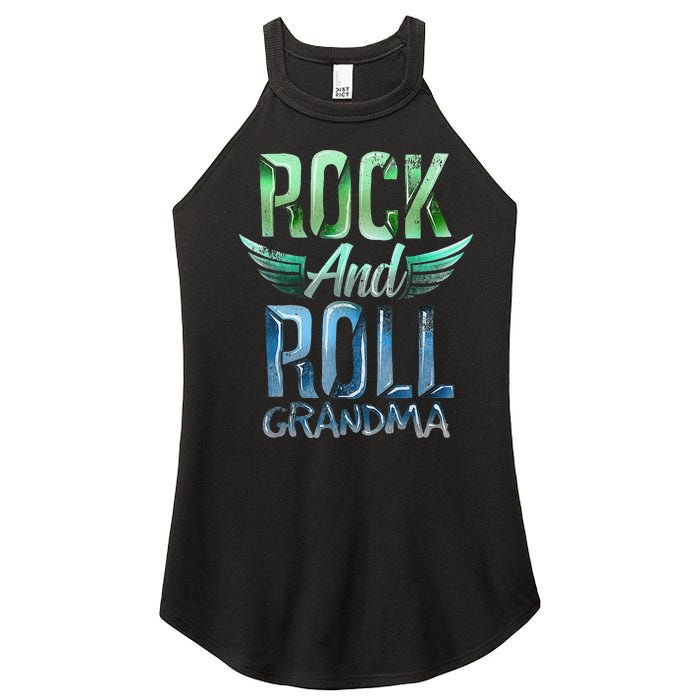 Rock n Roll Grandma' Cool Rock n Roll Mother's Day Women's Perfect Tri Rocker Tank