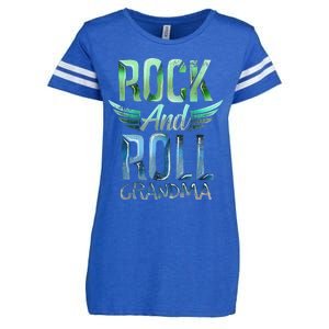 Rock n Roll Grandma' Cool Rock n Roll Mother's Day Enza Ladies Jersey Football T-Shirt