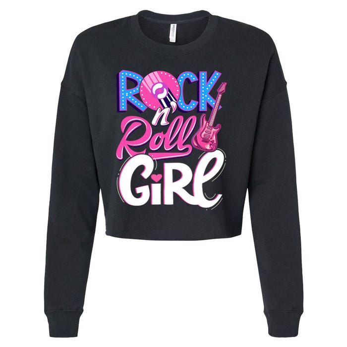 Rock N Roll Music Cropped Pullover Crew
