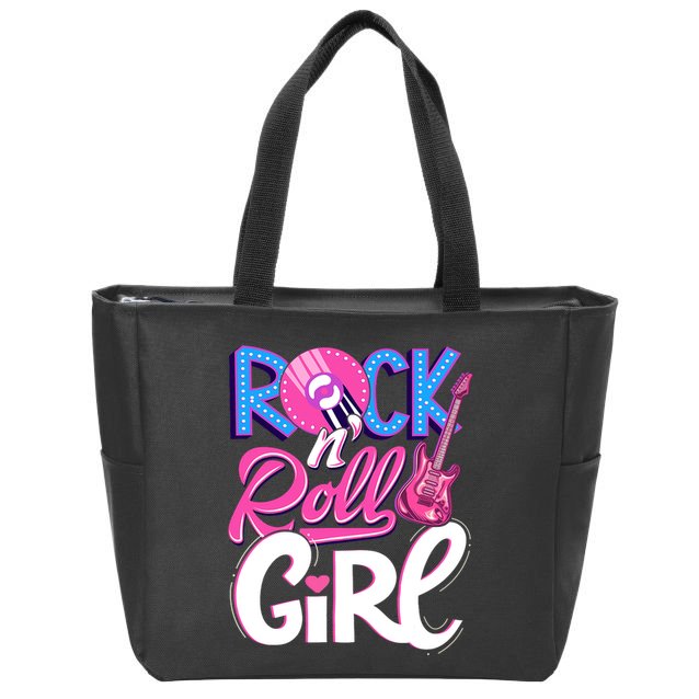Rock N Roll Music Zip Tote Bag