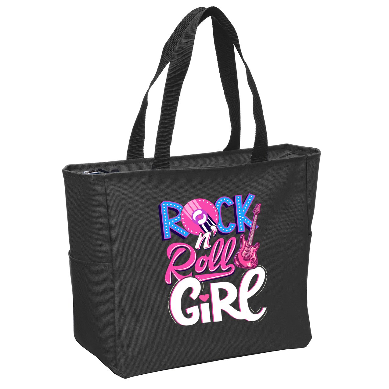 Rock N Roll Music Zip Tote Bag