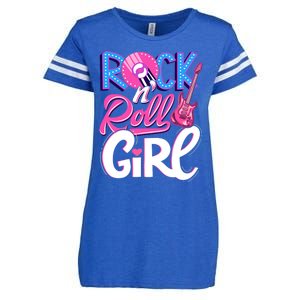 Rock N Roll Music Enza Ladies Jersey Football T-Shirt