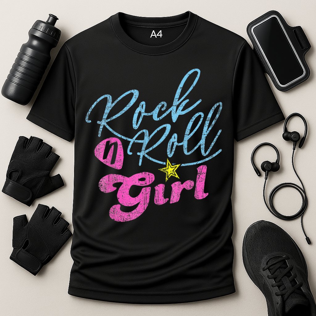 Rock N Roll Girl Purple Darla Cooling Performance Crew T-Shirt