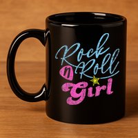 Rock N Roll Girl Purple Darla 11oz C Handle Ceramic Mug