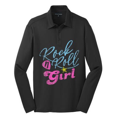 Rock N Roll Girl Purple Darla Silk Touch Performance Long Sleeve Polo