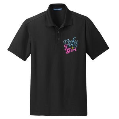 Rock N Roll Girl Purple Darla Dry Zone Grid Polo