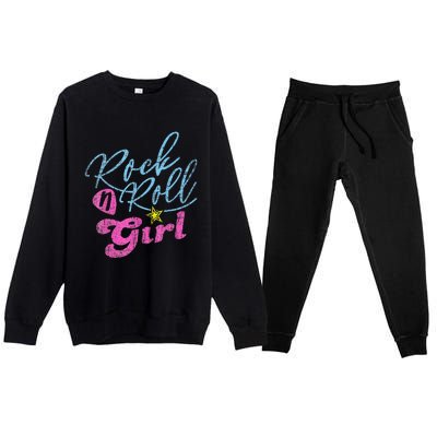 Rock N Roll Girl Purple Darla Premium Crewneck Sweatsuit Set