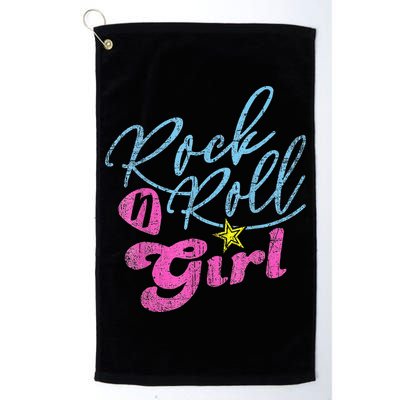 Rock N Roll Girl Purple Darla Golf Towel