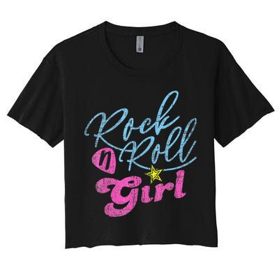 Rock N Roll Girl Purple Darla Crop Top