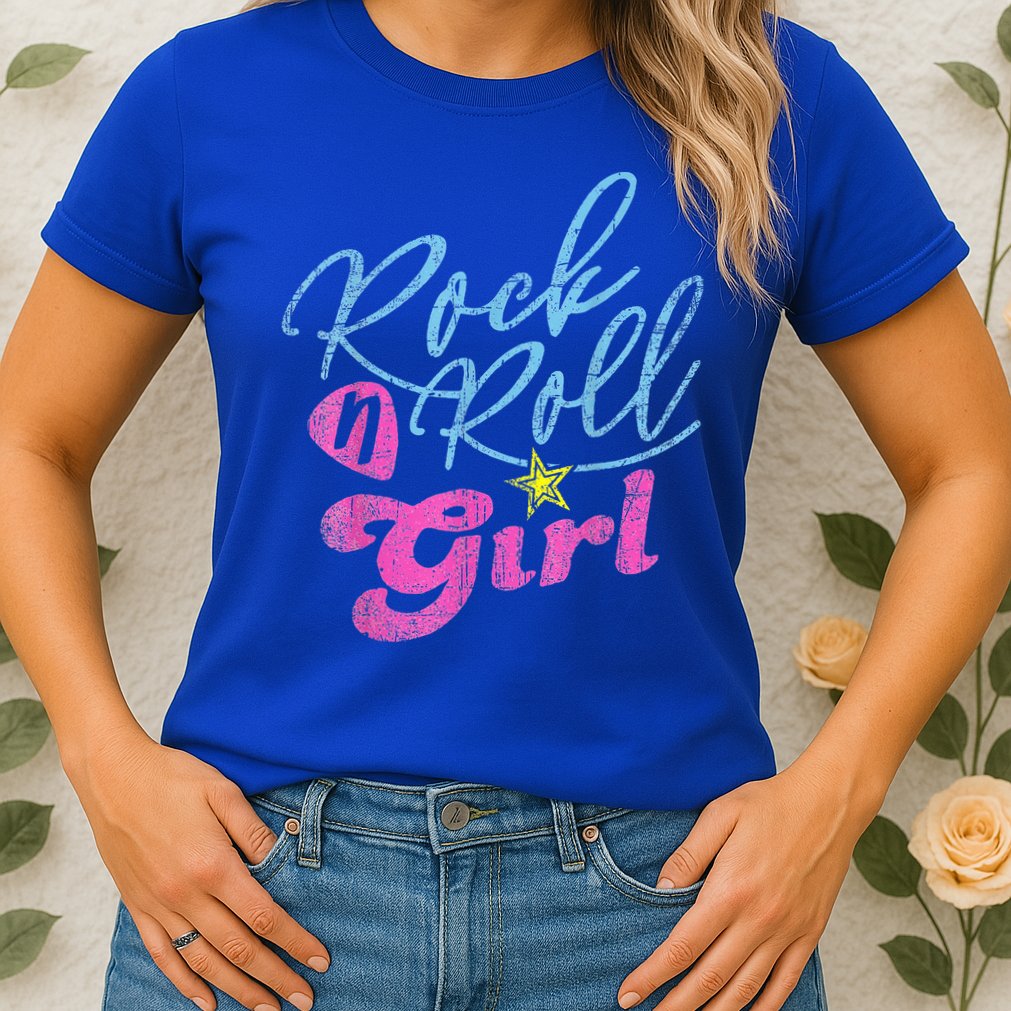 Rock N Roll Girl Purple Darla Womens T-Shirt