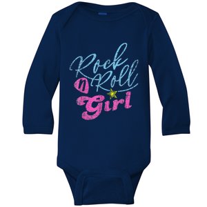 Rock N Roll Girl Purple Darla Baby Long Sleeve Bodysuit