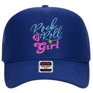 Rock N Roll Girl Purple Darla High Crown Mesh Back Trucker Hat