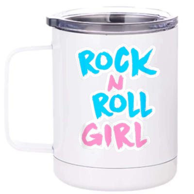 Rock N Roll Girl Cute Rockstar Concert 12 oz Stainless Steel Tumbler Cup