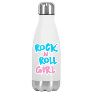 Rock N Roll Girl Cute Rockstar Concert Stainless Steel Insulated Water Bottle