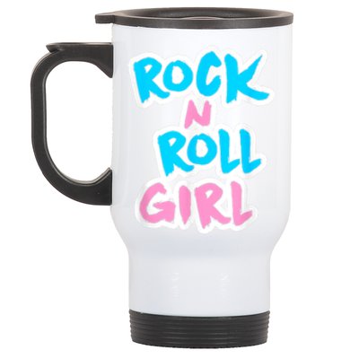 Rock N Roll Girl Cute Rockstar Concert Stainless Steel Travel Mug