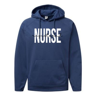 Registered Nurse Rn Emergency Room Nurse Gift Performance Fleece Hoodie