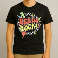 Retro Nerds Rock From Geek Costume Clothes T-Shirt