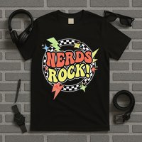 Retro Nerds Rock From Geek Costume Clothes T-Shirt