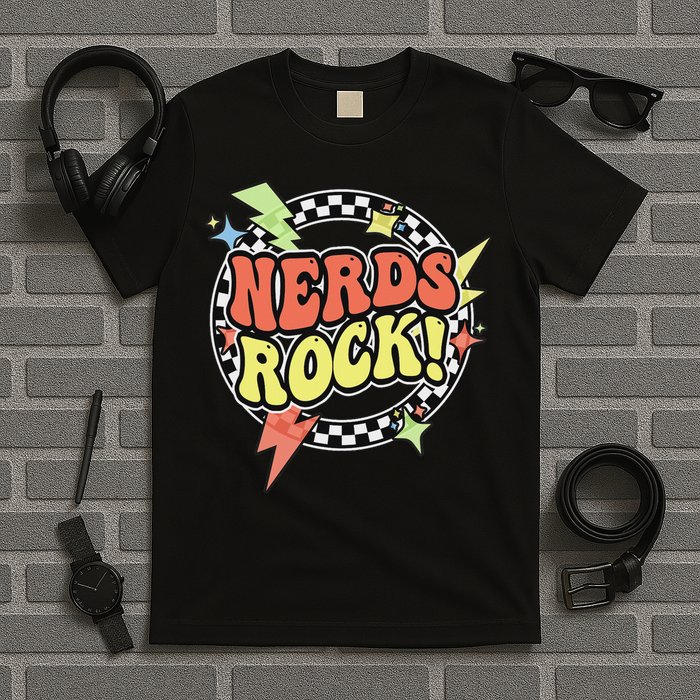 Retro Nerds Rock From Geek Costume Clothes T-Shirt