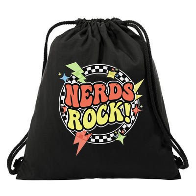 Retro Nerds Rock From Geek Costume Clothes Drawstring Bag